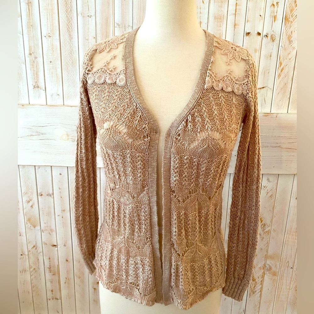 Light weight beige cardigan sweater American Rag XS